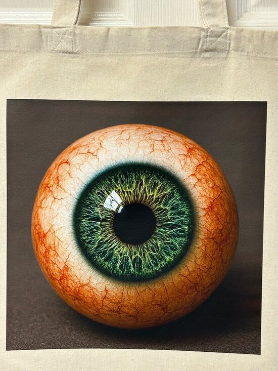 Other - Reusable Shopping Tote Bag Human Eyeball Graphic Oddity Gothic Unusual Unique